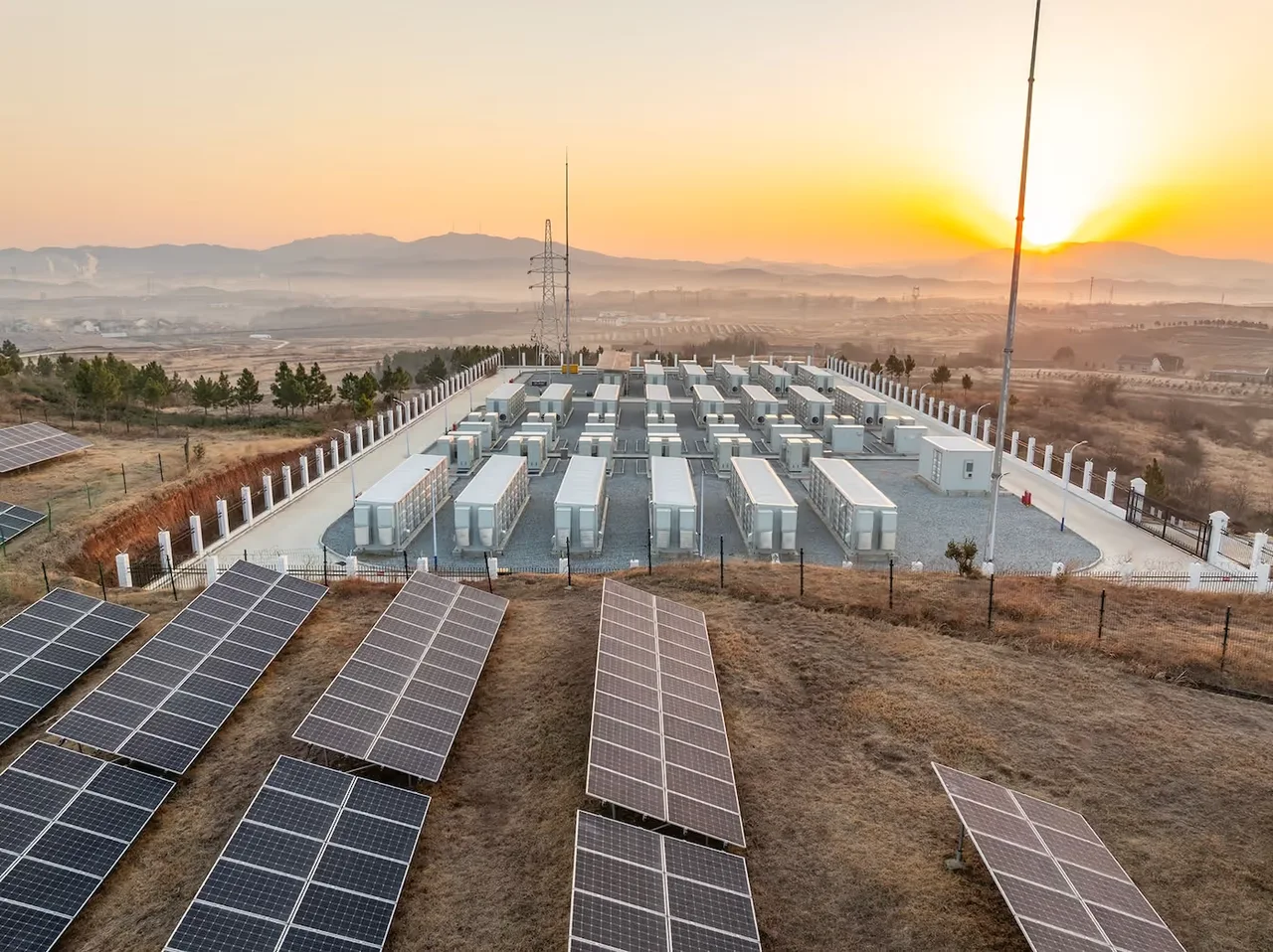 a renewable energy site with solar panels