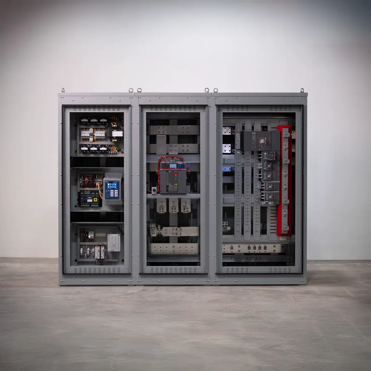 a switchboard on a light background